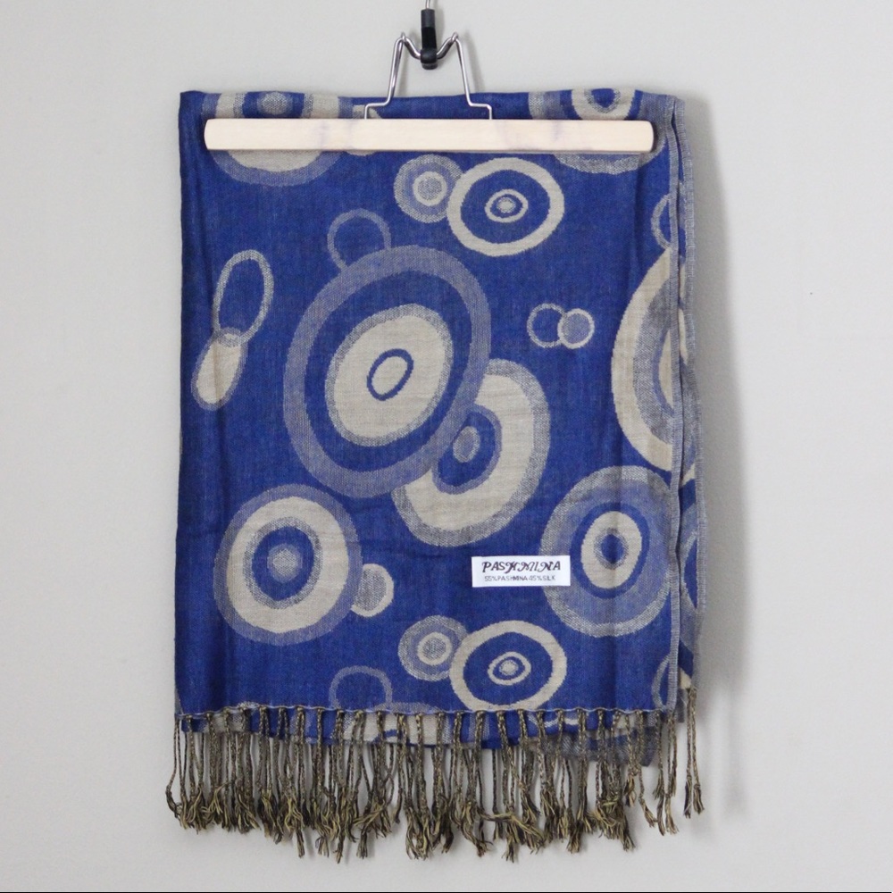 Blue & Gold Pashmina Scarf